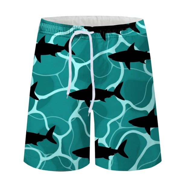 Hombres 3D Impresión Transpirable Seaside Vacation Beach Shorts Bañadores Fridja fhjkhfk457463