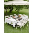 thumbnail image 4 of Outdoor Tablecloth with Umbrella Hole for Patio/Picnic/Party/Camping, Groundhog Waterproof Table Cloth Rectangle Table Cover Washable, Spring Floral Butterfly Botanical (52"x 70"), 4 of 8