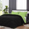 thumbnail image 2 of DNG Creations 3 Piece Reversible Diamond Pattern Solid Comforter 800 Threads Count ( Twin/ Twin XL - Size ) 100% Egyptian Cotton All-Season 550 GSM ( Sage/Black Colour ), 2 of 7