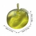 thumbnail image 4 of Soft Clear Green Apple Squeeze Toy, Cute Realistic Apple Simulation Slow Rising Squishies, 5.11x2.36in TPRA Anxiety Relief Stress Ball Fidget Toy for Adults & Kids Home Office Desk Bag Decor, 4 of 8