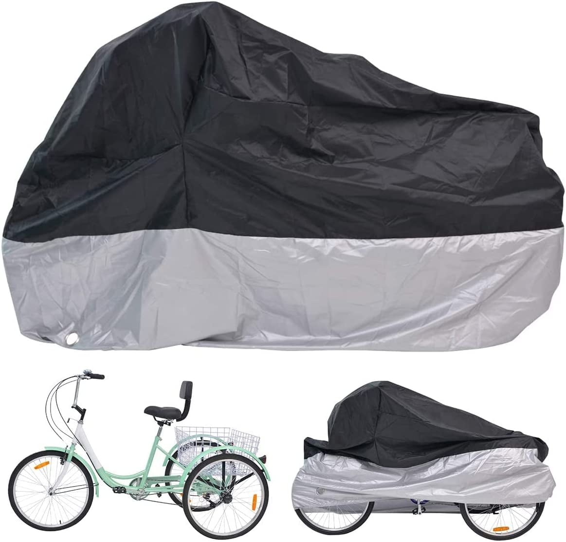 MOONCOOL Adult Tricycle Cover 75 Lx30 Wx44 H with Lock Hole Storage Bag Rainproof Ideal for Outdoor Use Walmart