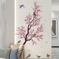 thumbnail image 6 of Cinvoph Large Flower Wall Stickers Removable DIY Romantic Peach Tree Decorative Wall Murals Home Decor for Bedroom Living Room 24"x12", 6 of 7