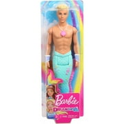 Barbie Dreamtopia Merman Doll, Blonde with Pink Seashell Necklace