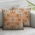thumbnail image 3 of Fall Boho Pillow Covers  Orange and Cream Ethnic Design Outdoor Decorative Throw Pillows for Couch, Carpet Pattern Decor Cushion Cover Farmhouse Pillowcase for Bed Car Safa, 3 of 7
