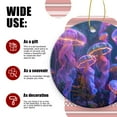 thumbnail image 3 of Glowing Jellyfish In Underwater Environment - Christmas Ornament Xmas Keepsake Ceramic Ornaments Holiday Decorations for Tree Christmas Gift Ideas 2.95in, 3 of 6