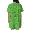 thumbnail image 3 of Rocae St Patrick's Day for Two Piece Sleepwear Pajamas Sets for Women Soft Short-Sleeved Pjs with Lounge Shorts Small, 3 of 9