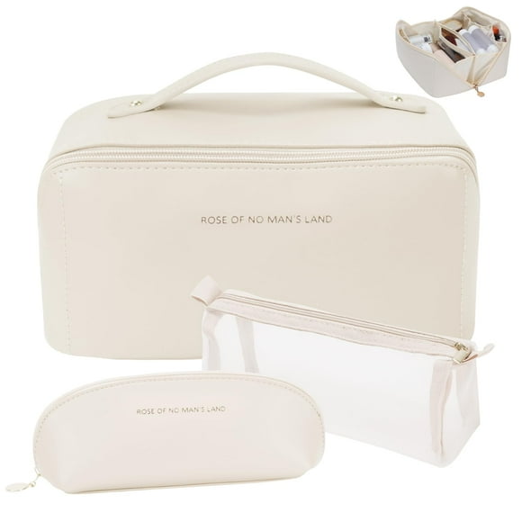 Bolsa de maquillaje portátil de viaje zaleeta, set de 3