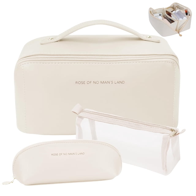 Bolsa de maquillaje portátil de viaje zaleeta, set de 3