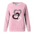 thumbnail image 4 of Vetsdori Womens Plus Size Sweatshirts Valentine's Days Spring Tops Pullover Crew Neck, Gifts for Girlfriend Love Heart Sweatshirts for Women Winter, 4 of 4