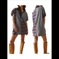 thumbnail image 3 of Vestido Minivestido de Verano Y2k con Rayas en Contraste para Mujer, Estilo Babydoll, con Retazos, Cuello en V, Corta, Estilo Vintage Azul y M, 3 of 8