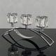 thumbnail image 1 of Candelabro de 3 brazos de vidrio Tealight perfecl Candelero para banquete Boda Sala de estar Decoración del hotel, 1 of 8