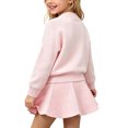 thumbnail image 6 of WAVSUF Kids Girls Sweater Sets 2 Piece, Long Sleeve Pullover and Skirts Fall Knitted Trendy Outfits Pink 1, 6 of 6