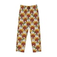 thumbnail image 6 of Uemuo Cartoon Sunflowers Pattern Men's Wide Leg Palazzo Lounge Pants with Pockets Light Weight Loose Comfy Casual Pajama Pants-Large, 6 of 9