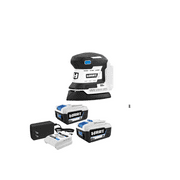 HART 20V Detail Sander 2-Pack 4.0Ah Battery Kit Bundle