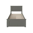 thumbnail image 4 of AFI Nantucket Twin Wood Platform Bed with Matching Footboard and Storage Drawers, Grey, 4 of 7