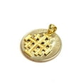 thumbnail image 6 of 14k Yellow gold Jerusalem Cross medal pendant charm religious fine jewelry 1.4g, 6 of 12
