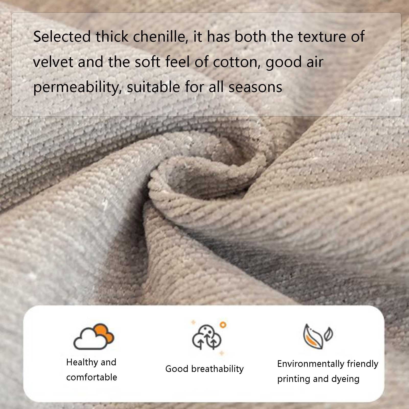 Sofa Cover For 1/2/3/4 Seater, Chenille Non-Slip Washable Furniture Cover, L-Shaped Couch Protector, Generic Couch Cover For All Seasons