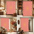 thumbnail image 6 of Boho Sun Shower Curtain, Waterproof Shower Curtains for Bathroom, Vintage Abstract Minimalist Sunshine Lines Pink Washable Fabric Bathtub Curtain Set Bath Decor with 12 Hooks 72"x78", 6 of 8