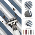 thumbnail image 5 of Area Rugs 2.7'x5', Haze Blue Stripe Carpet Runner Indoor Outdoor Rugs Home Decor Aesthetic, Farmhouse Blue Gray Striped Non Slip Mats Washable Accent Rug for Living Room Bedroom, 5 of 8