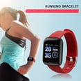 thumbnail image 2 of Kuymtek Touch Smart Bracelet Fitness Tracker Monitor de ritmo cardíaco Reloj deportivo (Rojo), 2 of 8
