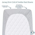 thumbnail image 2 of Gerber Baby Boys Grey Stripes Fitted Crib Sheet, 2 of 4