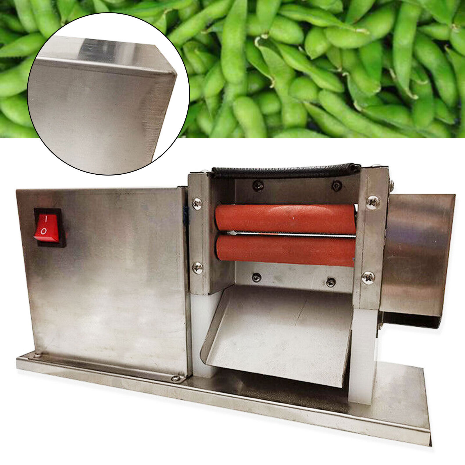 Commercial Electric Bean Sheller Machine Pea Peeling Removing Machine 50rpm