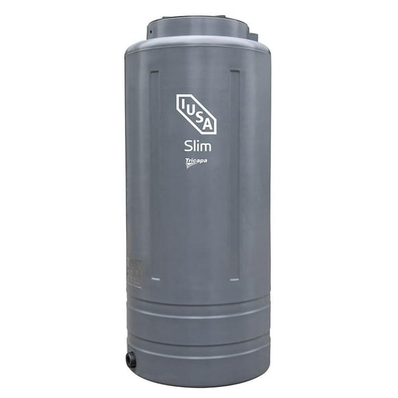 Tinaco Slim Gris 1100 L con accesorios, IUSA