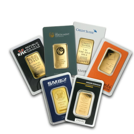 1 oz Gold Bar - Brand Name (w/Assay Card) (1 Oz Gold Bars Best Value)