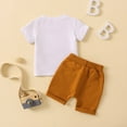 thumbnail image 2 of Gerichy Toddler Kids Boy Shorts Clothing Set 0 6 12 18 24 Months 2T 3T Toddler Baby Boy Summer Clothes Letter Print Shorts Set 0 6 12 18 24 Months Outfits Baby Boy Outfit T Shirt Shorts 2pcs Set, 2 of 6