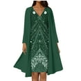 thumbnail image 3 of lcziwo Wedding Guest Dresses for Women Two Piece Sets Elegant Flowy Long Sleeve Chiffon Cardigans and Sleeveless V Neck Hem Dress Beach Outfits Army Green XXXL Sale of The Day, 3 of 5