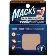 Mack's Roll-Ups Wallet Ear Plugs, 4 Pair - Soft Foam Earplugs for Concerts, Sports Events, Nightclubs, Shooting and Power Tools