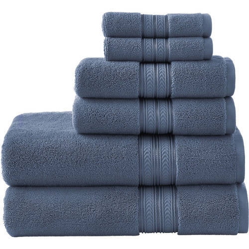 Insignia Blue 6 Piece Bath Set, Better Homes & Gardens Thick and Plush Towel Collection - Walmart.com