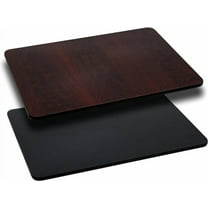 Soro Essentials- 30''x 42'' Wood Rectangular Table Top with Black or Mahogany Reversible Top- Laminate Reversible Table Top for Home Dining Office Boardroom Living Room and Commercial