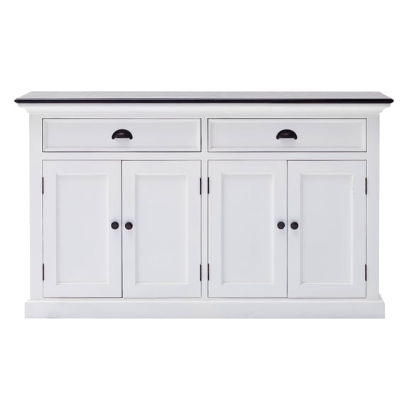 Modern Farmhouse Black and White Buffet Server
