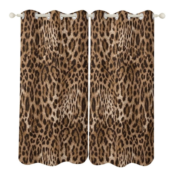 Animal Print 2 Panels Blackout Curtains for Bedroom Living Room Drapes Kitchen Room Window Curtain Grommet