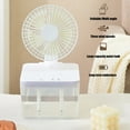 thumbnail image 6 of Djunllk Desk Fan, Cooling Fan 3 Speeds, Misting Fan for Outside, Large-Capacity Water Tank, Low Noise, USB Portable Fan with LED Light, Personal Air Conditioner Fans That Blow Cold Air, 6 of 7