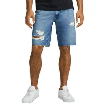 J Brand Men's Relaxed Fit Eli Denim Distressed Cut-Off Shorts in Pointer Blue-28
