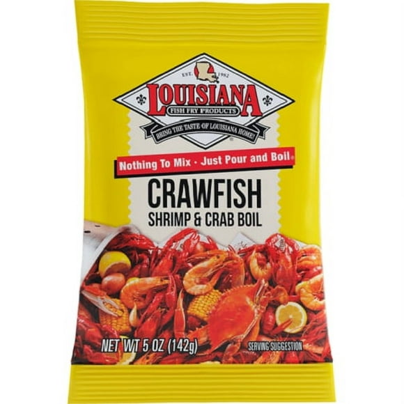 Louisiana Fish Fry Crawfish, Crab and Shrimp Boil, 5 oz Bags