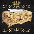 thumbnail image 6 of ABCISI Rose Tissue Box Holder, Stylish Bling Acrylic Tissue Box Cover for Bathroom Vanity Countertops, Bedroom Dressers, Night Stands, Desks & Tables (Gold), 6 of 7