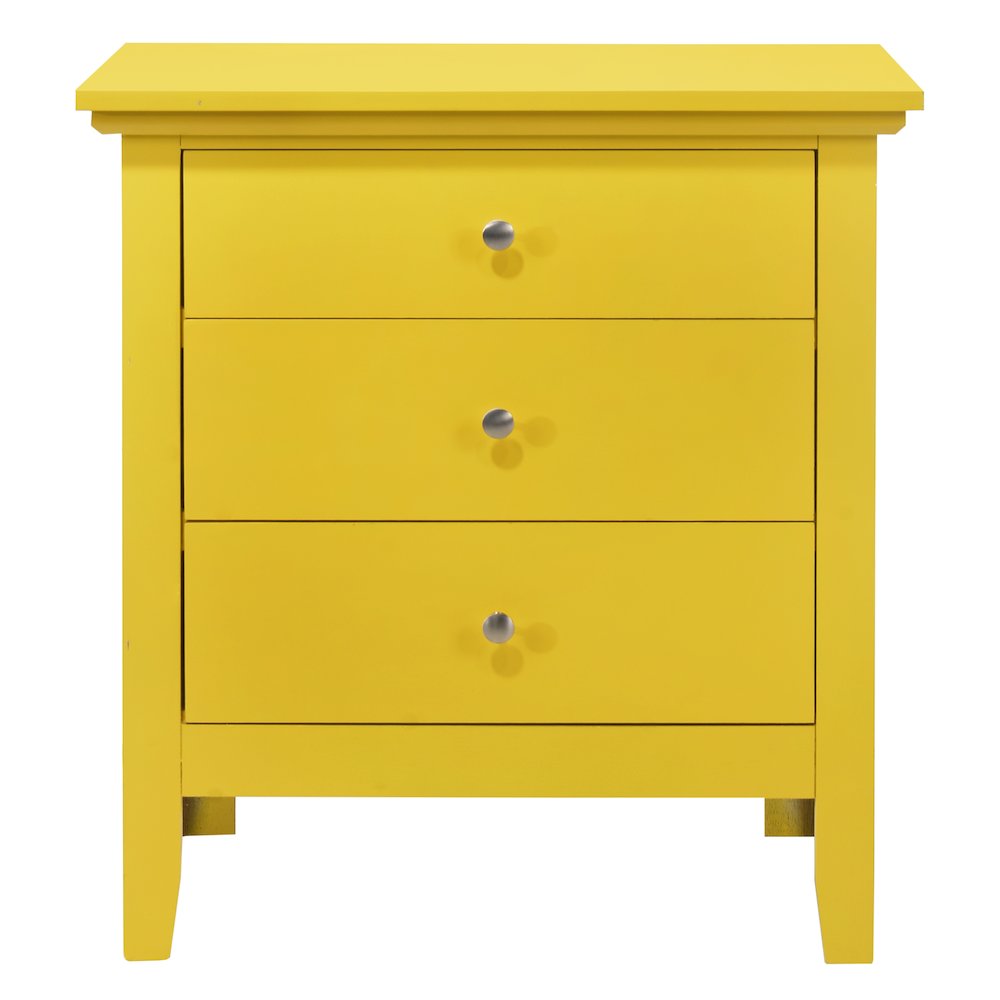 Glory Furniture Hammond Night Stand in Yellow Color