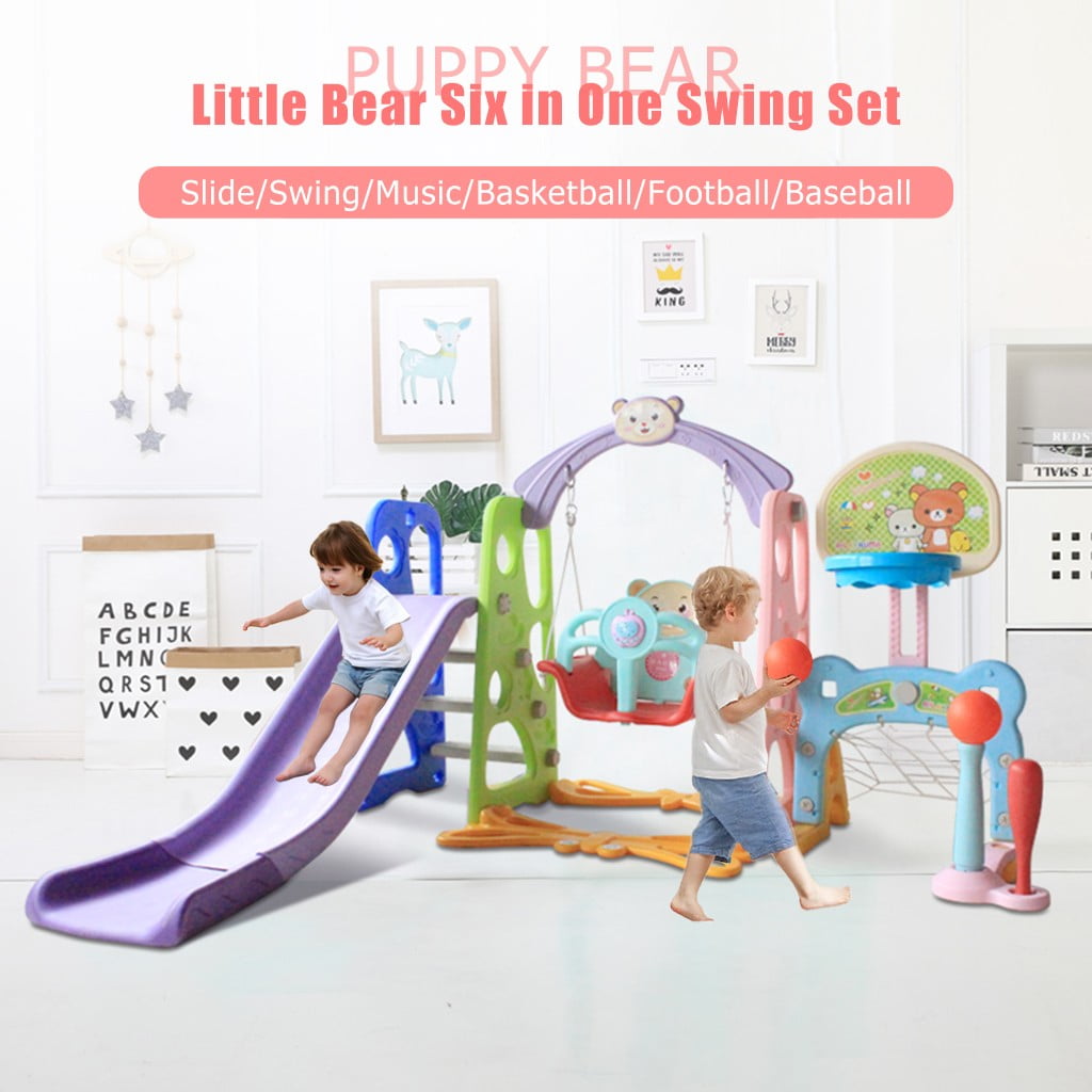 Kids Indoor And Outdoor Slide Swing 