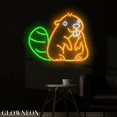 thumbnail image 4 of Glowneon Illuminate Nursery Room With Cute Beaver Led Light, Wall Art, 4 of 5