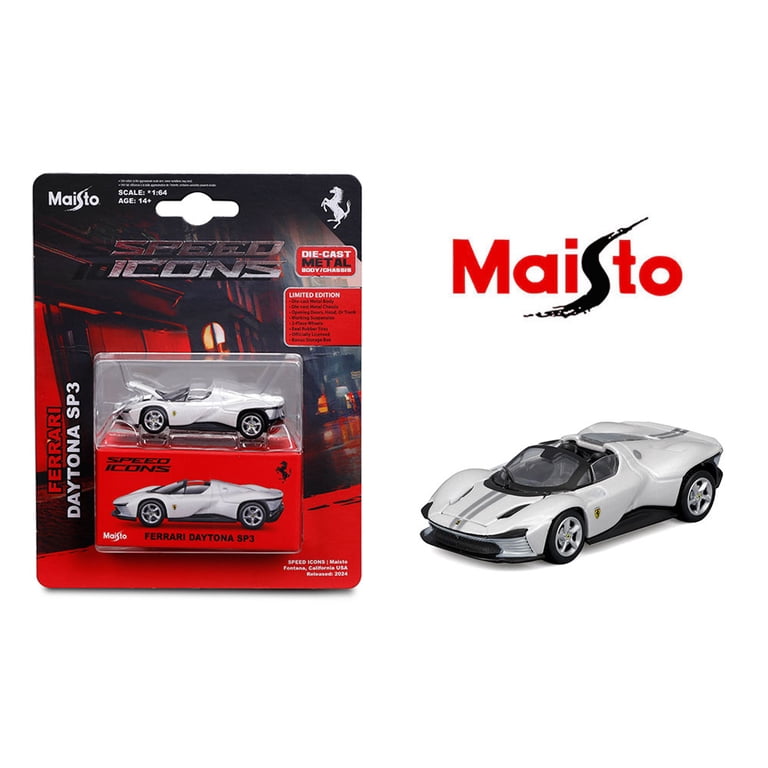 Maisto 1:64 Speed Icons Ferrari Daytona SP3 – White - Walmart.com