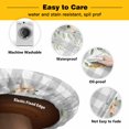 thumbnail image 3 of Elastic Fitted Round Tablecloth, Watercolor Floral Waterproof Stretch Table Cover for 36"-44" Tables, Spring Flowers Leaves Plants Gray Plaid Washable Outdoor Tablecloths for Patio, Picnic, Camping, 3 of 9