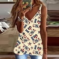 thumbnail image 2 of Moda para mujer Cuello en V Ocio Sin mangas Día de la independencia Impresión Chaleco Tops Fridja  gh5991, 2 of 5