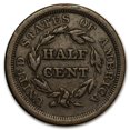 thumbnail image 2 of 1849-1857 Braided Hair Half Cent VG-VF, 2 of 2