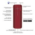 thumbnail image 6 of Ultimate Ears Megaboom Speaker System - Portable - Battery Rechargeable - Wireless Speaker[s] - Lava Red - 65 Hz - 20 Khz - Bluetooth - Usb - No - Wireless Audio Stream, Rechargeable (984-000484), 6 of 6