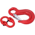 thumbnail image 2 of Swivel Hooks Hoist Hooks, 2T Slip Hooks Heavy Duty Swivel Lifting Hook Safety Hook for Hoist Parts, Lifting Chain Hook with 2 Ring Buckle, 2 of 9