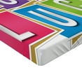 thumbnail image 2 of Ambesonne Colorful Fitted Sheet, Blocks Letter Wish, Full Size, Multicolor, 2 of 3
