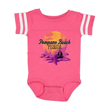 

Inktastic Pompano Beach Florida Vacation Sunset Gift Baby Boy or Baby Girl Bodysuit